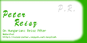 peter reisz business card